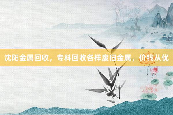 沈阳金属回收，专科回收各样废旧金属，价钱从优